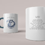 Caneca De Café Aquário Astrologia Aquário Zodiac | Monograma<br><div class="desc">Perfeitos para desejar a familiares e amigos os seus votos de amor e alegria. Elegante cor d'água zodiac na frente com o nome do receptor, e traços de personalidade de aniversário e sinal de zodiac no verso. Adicione seu texto personalizado a este design usando as caixas "Editar este modelo design"...</div>