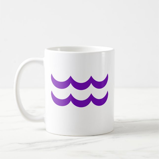 Caneca De Café Aquário em Roxo (Esquerda)