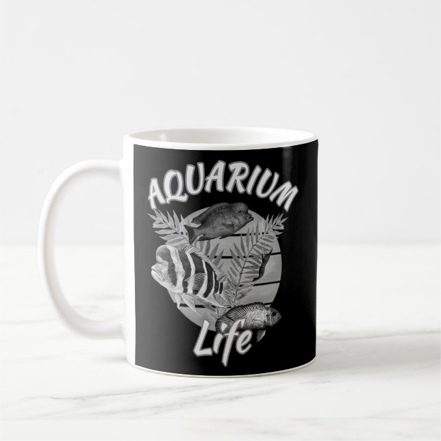 Caneca De Café Aquarium Fish Life Frontosa Cherry Shrimp (Esquerda)