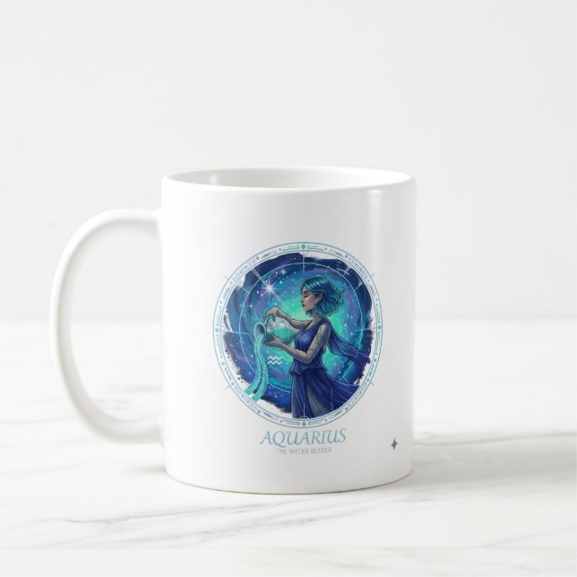 Caneca De Café Aquarius Zodiac özel Galaxy Coffee Mug (Esquerda)
