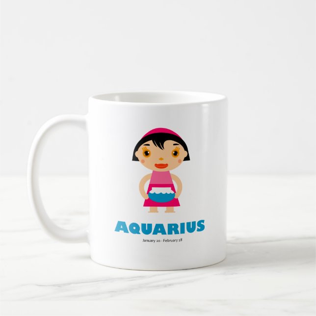 Caneca De Café Aquarius Zodiac para crianças (Esquerda)