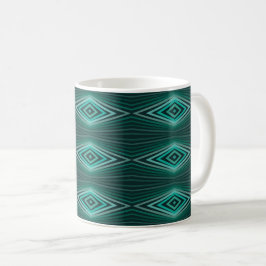Caneca De Café Aquatic Colors In Angled Watercolor Paint Stripes