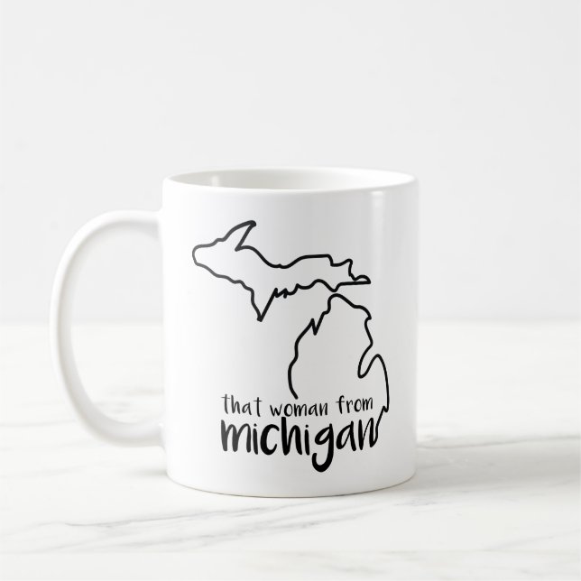 Caneca De Café Aquela Mulher Do Michigan Coffee Mug (Esquerda)