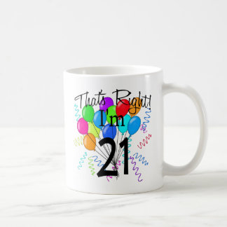 Caneca De Café Aquele é direito que eu sou 21 - aniversário