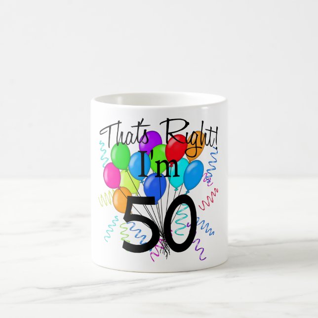 Caneca De Café Aquele é direito que eu sou 50 - aniversário (Centro)