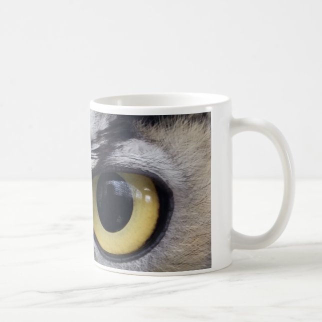 Caneca De Café "Aqui está olhando-o", a arte do lobo de Steven (Direita)