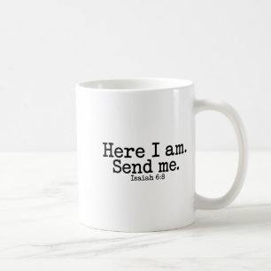 Caneca De Café Aqui Estou Senhor Envie-Me T Fé Cristã Religião
