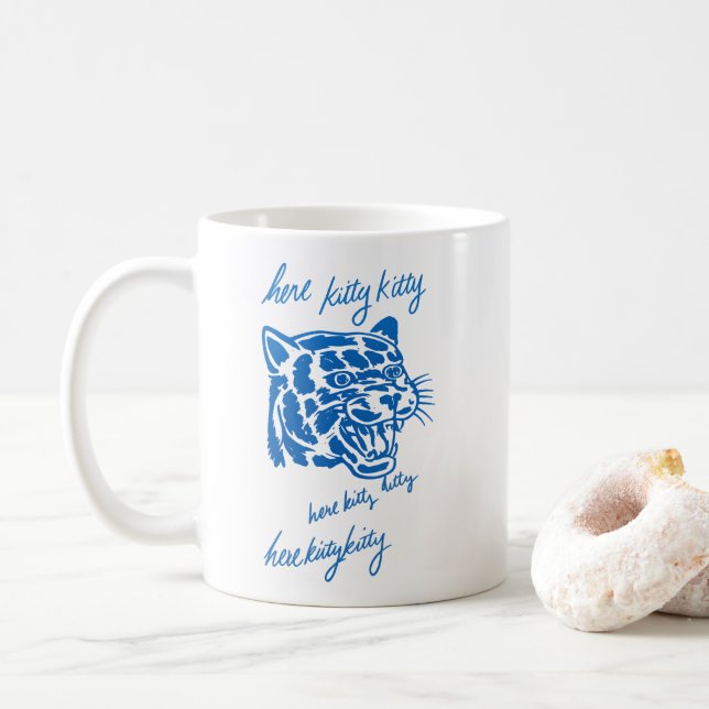 Caneca De Café Aqui Kitty Kitty (Com Donut)