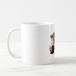 Caneca De Café Aqui para a Festa dos Espíritos Boos Tipografia de