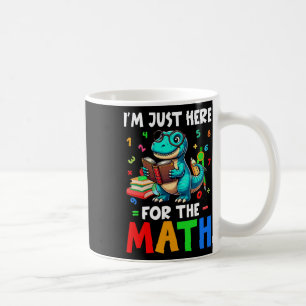 Caneca De Café Aqui Para a Matemática Cute T-rex Contando Número 
