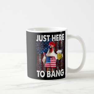 Caneca De Café Aqui para Detonar Frango Engraçado EUA Fogos de Ar