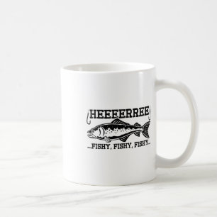 Caneca De Café Aqui Peixe Divertido Pescador Homens Pai B Amante 
