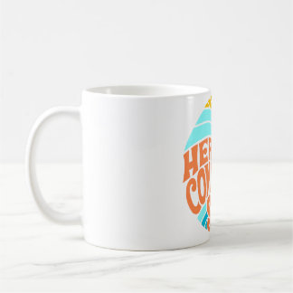Caneca De Café Aqui vem o Sol Tee, Estilo Retro, Estilo Hippie