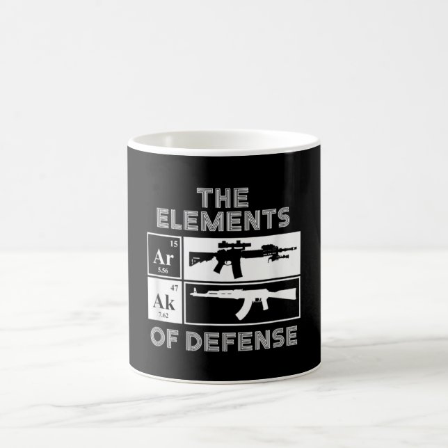 Caneca De Café AR15 AK47 Elements of Defense Periodic Table (Centro)