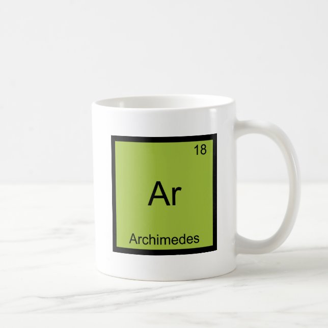 Caneca De Café Ar - Arquimedes Camiseta Engraçada Símbolo Element (Direita)