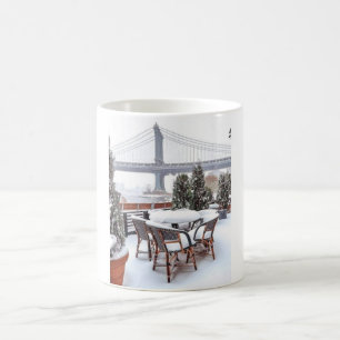 Caneca De Café Ar frio, vistas aconchegantes e dias de neve em NY