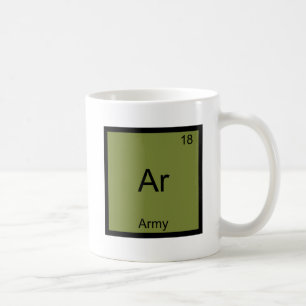 Caneca De Café Ar - Símbolo de Elemento de Química Militar do Exé