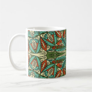 Caneca De Café Árabe étnico colorido: Ornamento venenoso