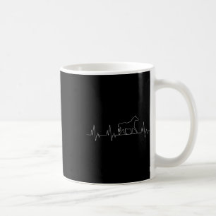Caneca De Café Arabe Horse Heartbeat Engraçado Equestre Lo