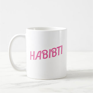 Caneca De Café Árabe Rosa Habibti