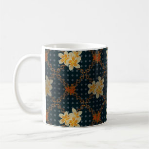 Caneca De Café Árabe. Vintage abstrato raster floral sem costura