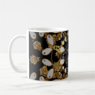 Caneca De Café Arabescos do estilo oriental. Vintage. Lugar brilh