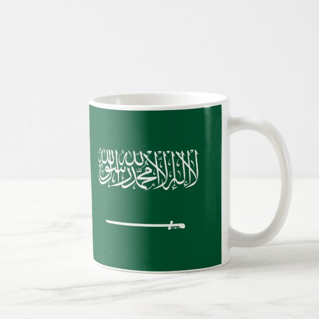 Caneca De Café Arábia Saudita Sinalizador Cerâmico Coffee Mug (Direita)