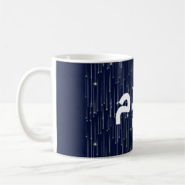 Caneca De Café Arabic "Salaam" Peace with Golden Falling Stars