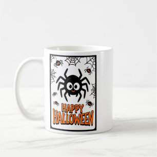 Caneca De Café Aranha de desenho animado fofo Feliz Halloween