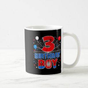 Caneca De Café Aranha Kids Web Menino de 3 Anos de Idade Aniversá