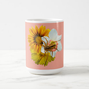 Caneca De Café Aranha-lobo em Flores