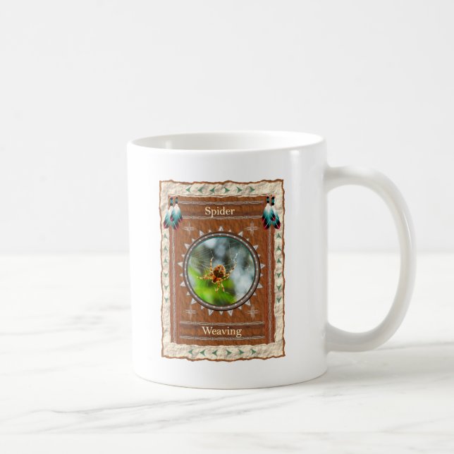 Caneca De Café Aranha Tecendo Energia (Direita)