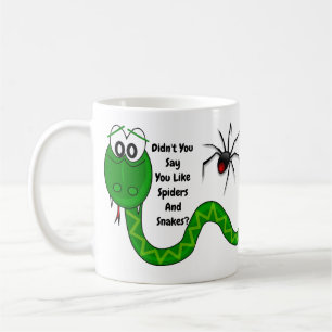 Caneca De Café Aranhas e Cobras