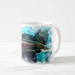 Caneca De Café Arapaima Monster Fish Watercolor Pirarucu Paiche