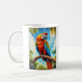 Caneca De Café Arara-vermelha