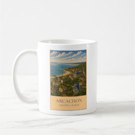 Caneca De Café Arcachon, France – Vintage Travel Mug