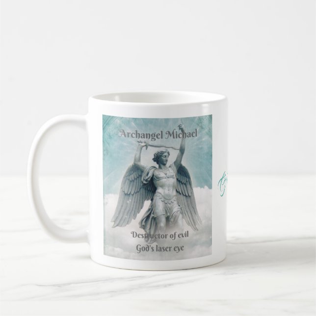 Caneca De Café Archangel Michael Gods - Laser eye Mug (Esquerda)