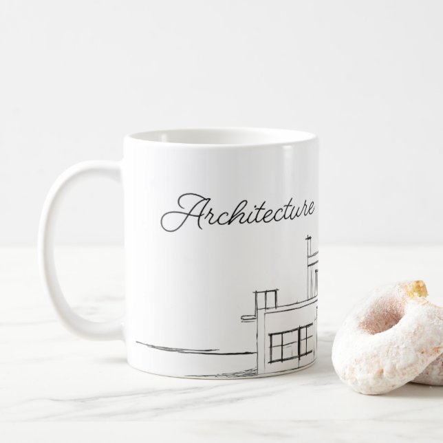 Caneca De Café Architecture (Com Donut)