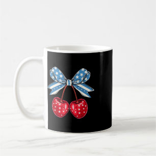 Caneca De Café Arco Coquete Cereja 4 De Julho EUA Patriótico Amer