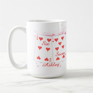 Caneca De Café Arco Coquette 67 Six Seven rosa dia dos namorados
