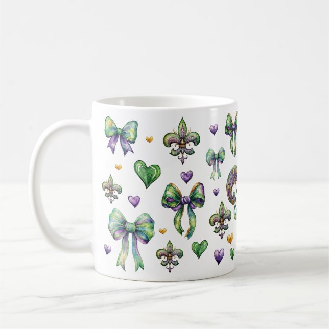 Caneca De Café Arco Coquette e Mardi Gras Vibes (Esquerda)