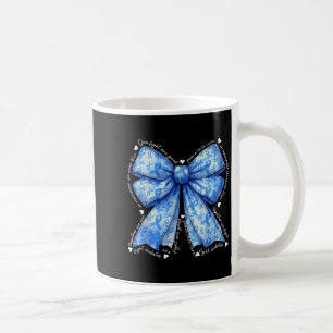 Caneca De Café Arco Coquette Em Novembro Vestimos Azul Para Diabe