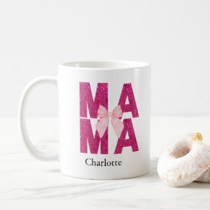 Caneca De Café Arco cor-de-rosa Mama Coquette Aestética da Mãe