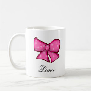 Caneca De Café Arco Cor-de-Rosa Personalizado Menina Kids