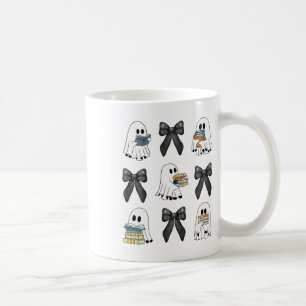Caneca De Café Arco da Coquette Ghost Leading Books Halloween