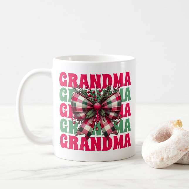 Caneca De Café Arco da vovó de Natal (Com Donut)