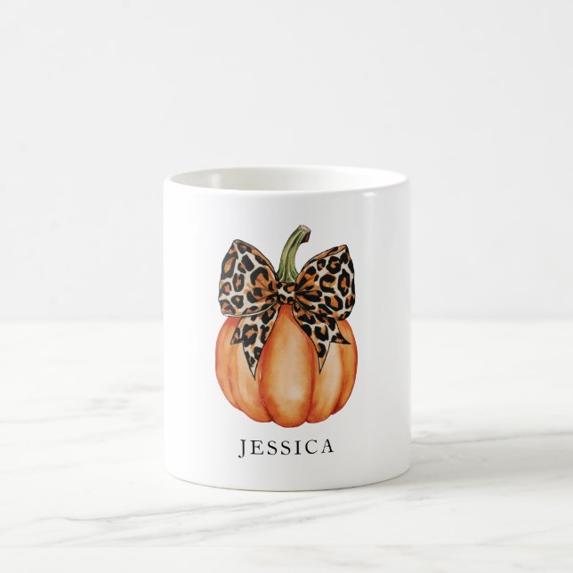 Caneca De Café Arco de Abóbora Coquete de Outono (Centro)