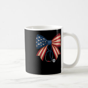 Caneca De Café Arco De Bandeira Americano Stethoscope 4 De Julho 