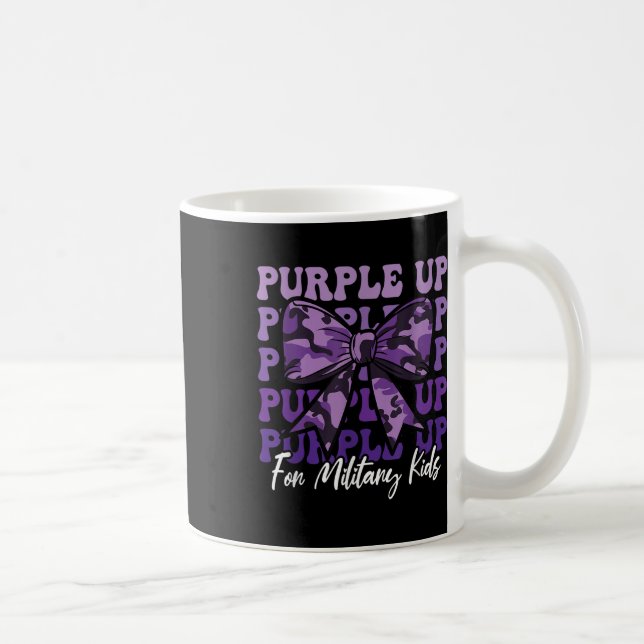 Caneca De Café Arco De Coquete Infantil Militar, Roxo Para Milita (Direita)