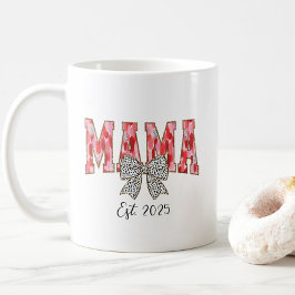 Caneca De Café Arco de Coquetes Vermelha e Rosa Chic Mama